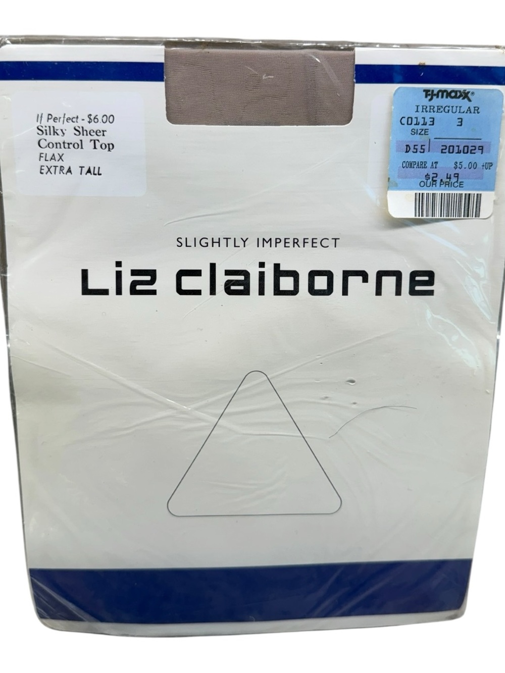 Liz Claiborne Silky Sheer Control Top Pantyhose Extra Tall Flax